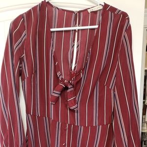 A-line Maroon Dress